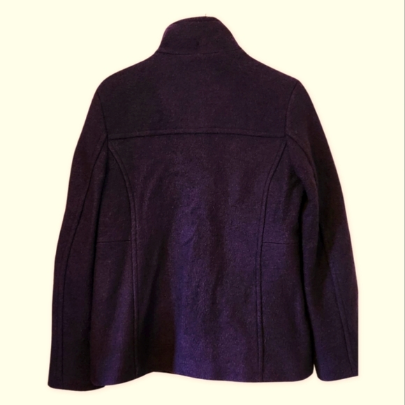 Beautiful deep purple wool blend Lands End coat - inside blazer or outer layer! - Picture 7 of 8